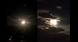 meteorito iluminando