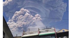 erupção de vulcão