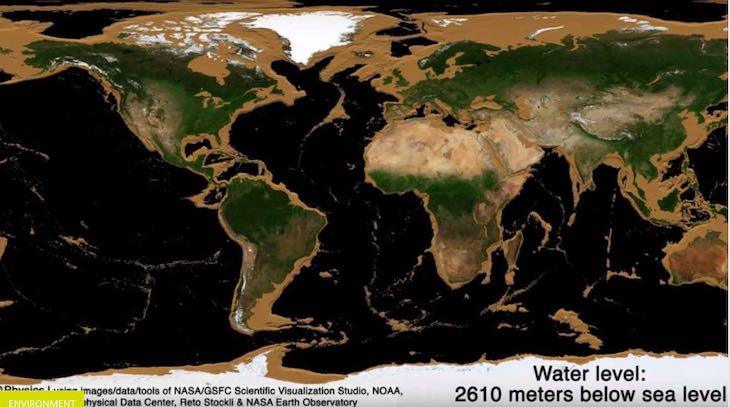 Vídeo mostra a aparência da Terra se toda água desaparecer – Assista!