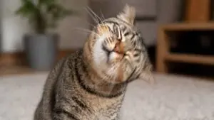 gatos sacodem a cabeça