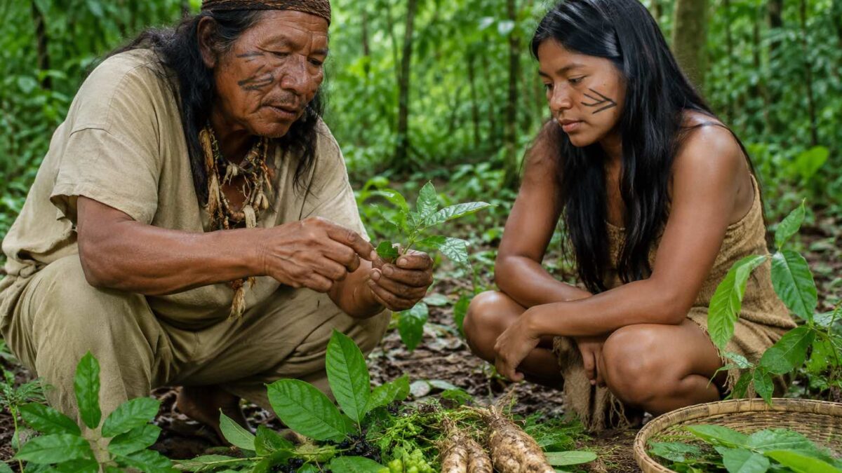 plantas comestíveis em ambiente natural e selvagem